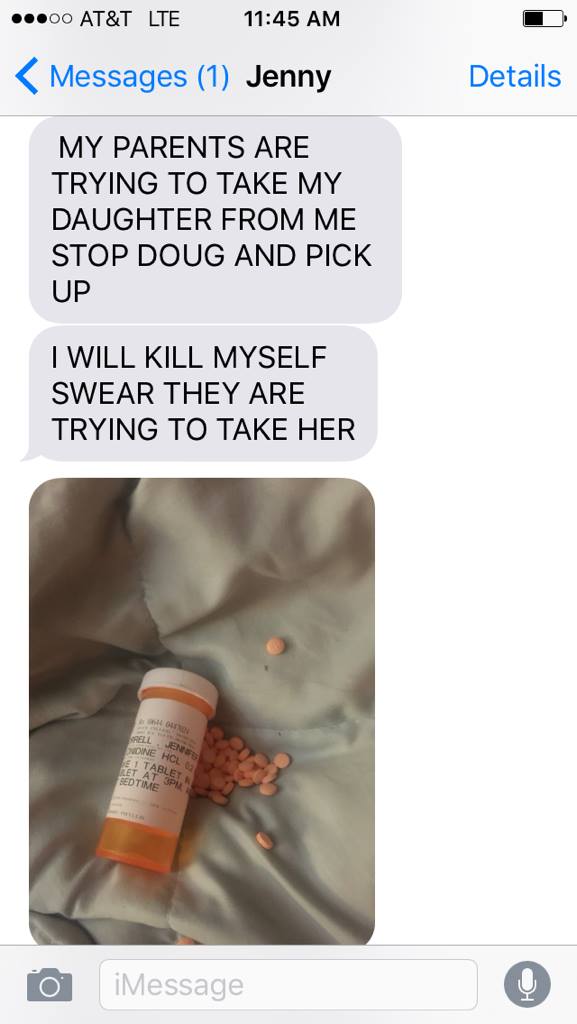 pills and threats from Jennifer Morrell