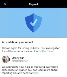 @RealJennyGirl aka Jennifer Morrell loses Twitter