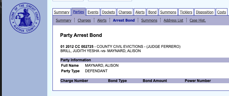 Alison Maynard arrest bond